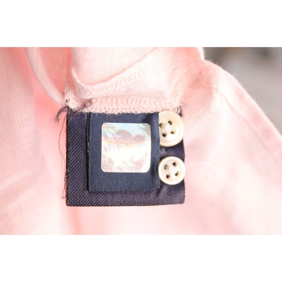 Vilebrequin Men's Casual Long Sleeves Shirts Size XL Pink 100% Linen - Picture 10 of 11